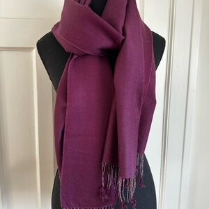 Luxury Pashmina Shawl / Wrap – Deep Plum / Wine – Soft & Elegant